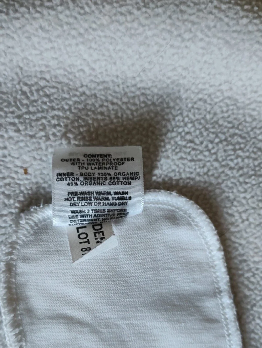 Thirsties White Newborn Cloth Diaper